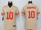 Women Nike San Francisco 49ers 10 Garoppolo Vapor Untouchable Nike Gold Inverted Limited Jersey,baseball caps,new era cap wholesale,wholesale hats